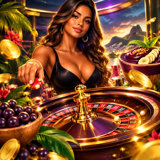 Roleta brasileira girando em transmissão HD